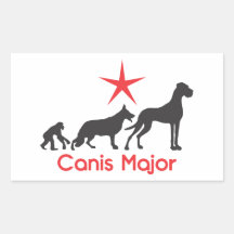Canis Major Deutsche Dogge Rechteckige Aufkleber