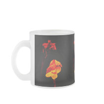 Canna Lilies on Black Mug