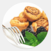Cannelle Rolls et baies Autocollant