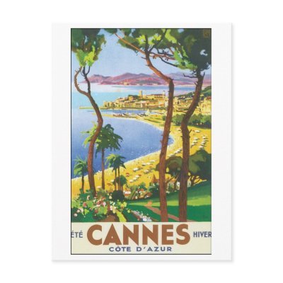 Cannes Cote D' Azur Postcard by vintagegiftmall