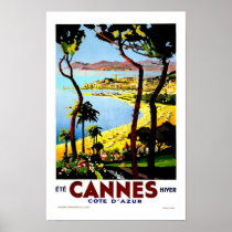 Cannes France Vintage Travel Posters
