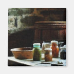 Canning Jars With Colourful Vegetables Fridge Magnets