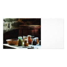 Canning Jars With Colourful Vegetables Custom Photo Card
