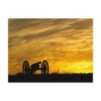 Cannon at sunset, Antietam National Battlefield Post Card