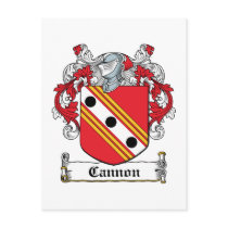 Cannon Family Crest Postcards