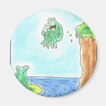 Cannonball Frog Refrigerator Magnet