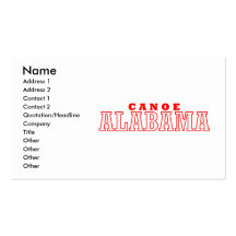 Canoe, Alabama City Design Business Card Template