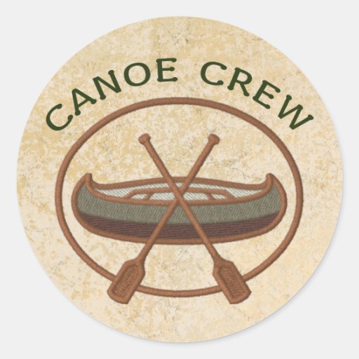 Canoe Crew Round Sticker