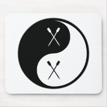 Canoë-kayak de Yin Yang Tapis De Souris