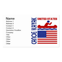 Canoe / Kayak United States Business Card Templates