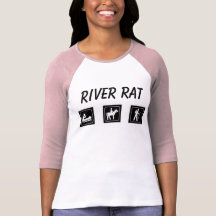 Canoe sign, Hiking sign, Horse sign, River Rat T-shirt