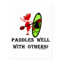 Canoe Slalom - Paddles Well With Others Postcard