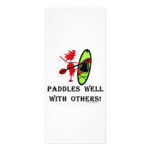 Canoe Slalom - Paddles Well With Others Personalized Rack Card