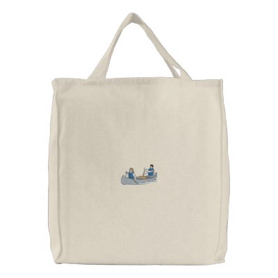 Canoe with people canvas bags by ZazzleEmbroidery