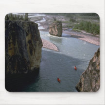 Canoeists, Mountain River, Northwest Territories, Mouse Pads