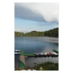 canoes on a lake stationery paper