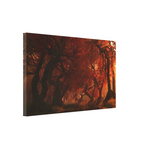 Canopy Creek (Autumn) Wrapped Canvas Stretched Canvas Prints