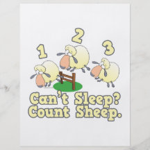 cant sleep count sheep cute cartoon design personalized flyer