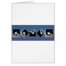 Canter Pirouette in Blue art by Di.Wi. Greeting Card