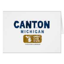 Canton Michigan Great Lake State Card
