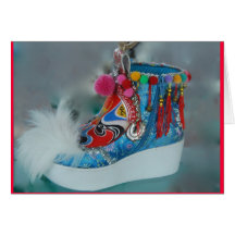 Cantonese Opera Colourful Shoe Card