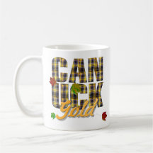 Canuck  GOLD Plaid Coffee Mugs