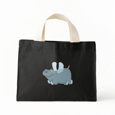 Canvas Bag: Flying Hippo by Flying_Pigs