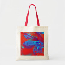 Canvas bag in Red and Blue