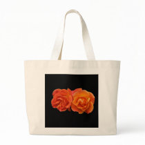 Canvas Bag, Two Apricot Roses