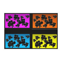 Canvas film cinema movies camera director crew gallery wrap canvas