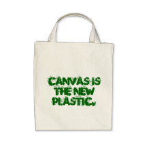 Canvas is the new plastic. tote bag