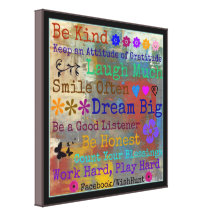 Canvas Motivational Poster by WishHunt Stretched Canvas Prints