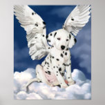 Canvas print Dalmatian puppy angel painting