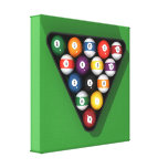 Canvas Print: Racked Pool Balls / Billiards