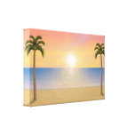 Canvas Print: Sunset / Sunrise Beach Scene