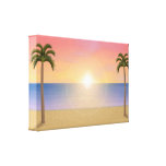 Canvas Print: Sunset / Sunrise Beach Scene
