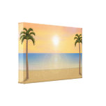 Canvas Print: Sunset / Sunrise Beach Scene
