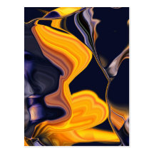 Canyon Light Fractal Abstract Postcard