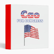 Cao for Congress Patriotic American Flag Vinyl Binders