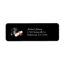 Cap and Diploma Class of 2012 (blk/white) Return Address Labels