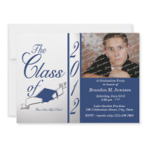 Cap and Tassel Class Graduation 2012/ Blue Invite