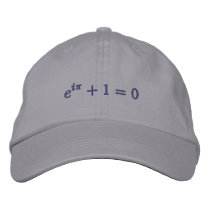 Cap: Euler's identity embroidered, small, grey