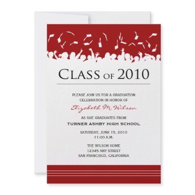 Cap & Gown 2011 Graduation Announcement (red) by BeezKneez