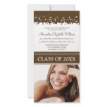Cap & Gown Graduation Announcement (chocolate) Photo Cards