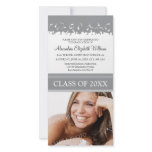 Cap & Gown Graduation Announcement (grey) Customized Photo Card