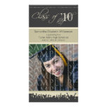 Cap & Gown Graduation Photo Announcement (taupe) Photo Greeting Card