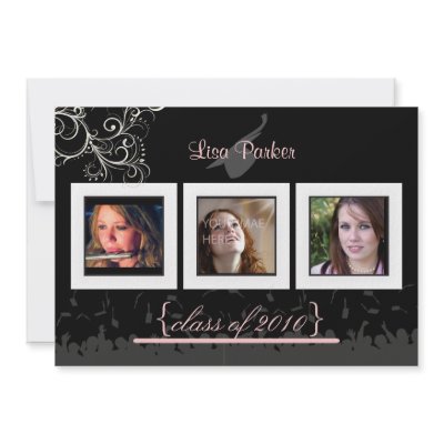 Cap + Gown + Swirls Graduation Invitation /Photos by Classic_Events
