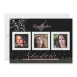 Cap + Gown + Swirls Graduation Invitation /Photos