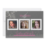 Cap + Gown + Swirls Graduation Invitation /Photos