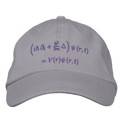 Cap, Schrodinger equation, Dark Grey by dantopa